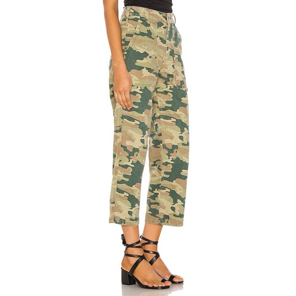 Free People Remy Camo Moss Crop Pants size 26 - Picture 5 of 9